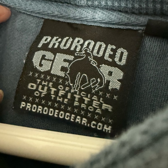 PRCA Pro Rodeo Gray & Blue Hoodie | Size Large - Picture 7 of 9